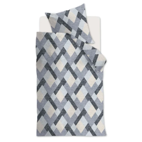 Beddinghouse Montero Flanell-Bettwäsche – 155×220 / 80×80 Cm – Grau 1