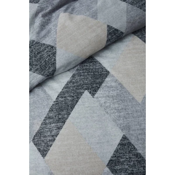 Beddinghouse Montero Flanell-Bettwäsche – 155×220 / 80×80 Cm – Grau 4