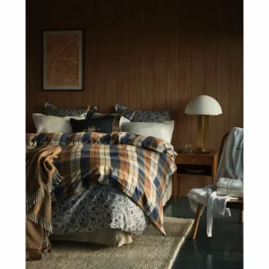 GANT Flannel Check Kopfkissenbezug – 40×80 Cm – Deep Blue 8