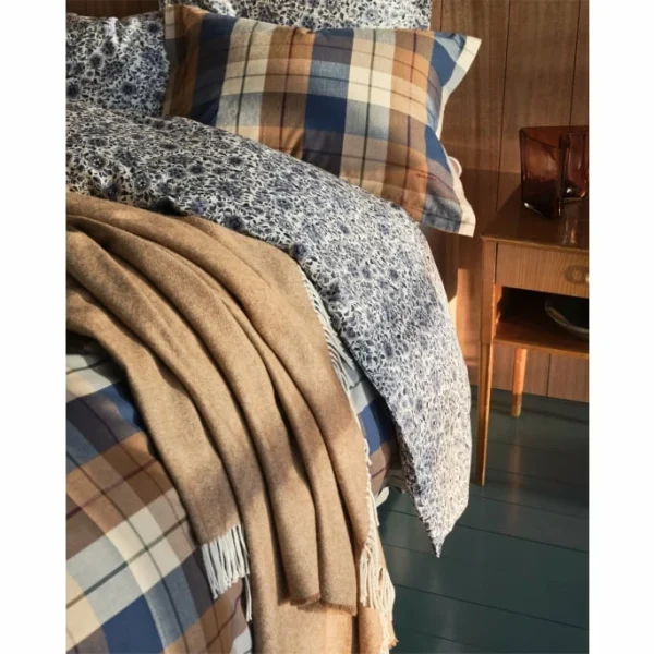 GANT Flannel Check Kopfkissenbezug – 40×80 Cm – Deep Blue 5