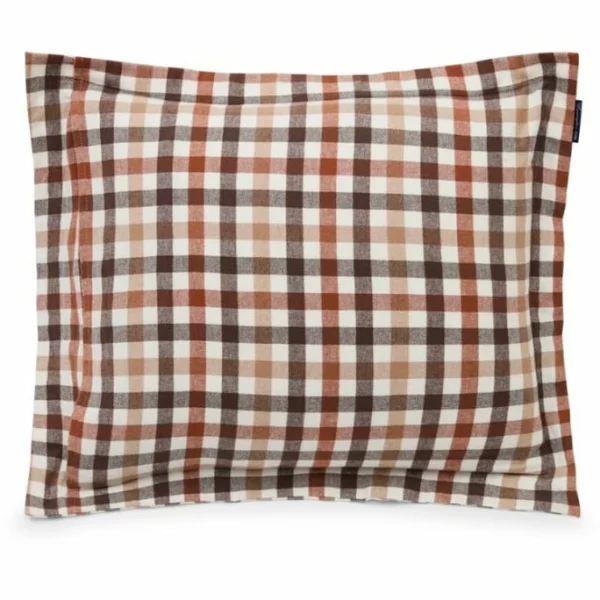 Lexington Checked Kopfkissen-Bezug Aus Flanell – 40×40 Cm – Rustic Brown/off White 3