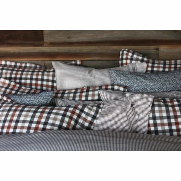 Lexington Checked Kopfkissen-Bezug Aus Flanell – 40×40 Cm – Rustic Brown/off White 6