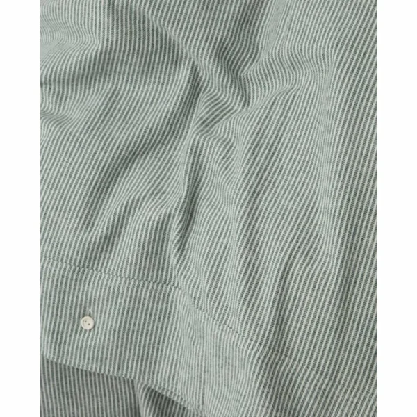 Lexington Striped Bettwäscheset Aus Flanell – 135×200 / 80×80 Cm – Green/off White 4