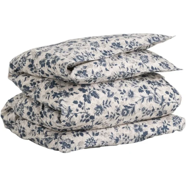GANT Floral Bettdeckenbezug Aus Perkal – 155×220 Cm – Silver Sand 1
