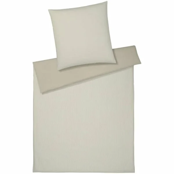 Elegante Tender Bettwäsche-Set Aus Soft-Flanell – 155×220 / 80×80 Cm – Sand 1