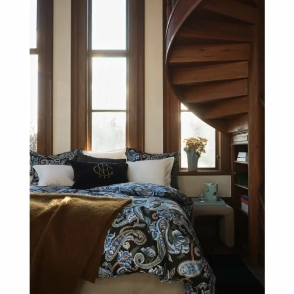 GANT Painted Paisley Bettdeckenbezug Aus Baumwollsatin – 155×220 Cm – Evening Blue 3