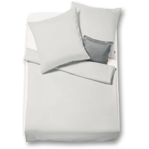 Fleuresse Lech Bettwäsche-Set Aus Flanell – 135×200 / 80×80 Cm – Grau 1