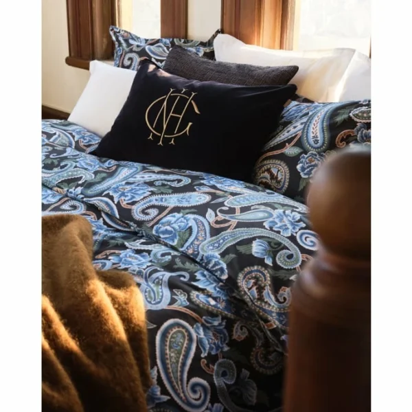 GANT Painted Paisley Bettdeckenbezug Aus Baumwollsatin – 155×220 Cm – Evening Blue 5