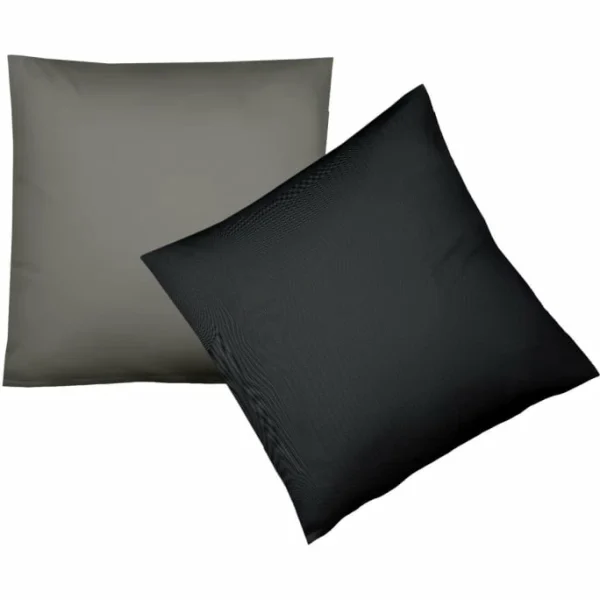 Fleuresse Lech W Wendebettwäsche-Set Aus Flanell – 155×200 / 80×80 Cm – Anthrazit-granit 3