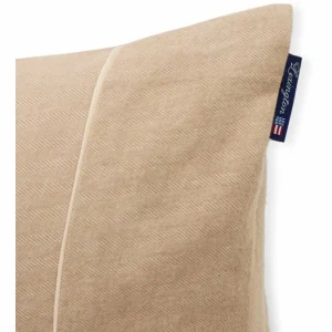 Lexington Herringbone Kopfkissen-Bezug Aus Flanell – 40×40 Cm – Beige/off White 12