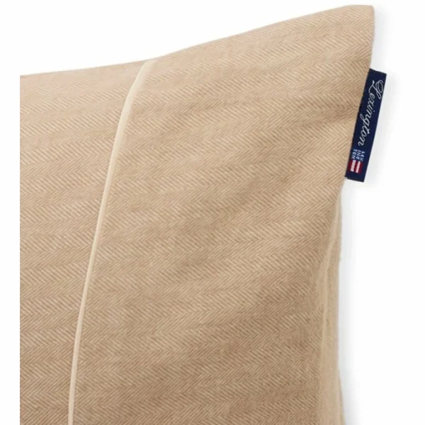Lexington Herringbone Kopfkissen-Bezug Aus Flanell – 40×40 Cm – Beige/off White 4