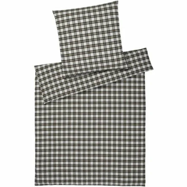 Elegante Hyde Park Bettwäsche-Set Aus Soft-Flanell – 135×200 / 80×80 Cm – Schoko 1