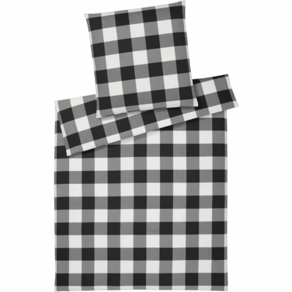 Elegante Chess Bettwäsche-Set Aus Soft-Flanell – 135×200 / 80×80 Cm – Anthrazit 1