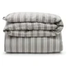Lexington Striped Bettdecken-Bezug Aus Lyocell/Baumwolle – 155×220 Cm – Gray/off White 13