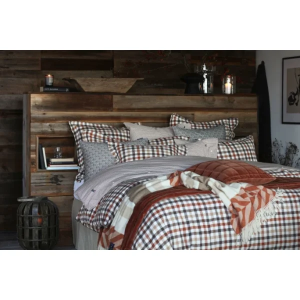 Lexington Checked Bettdecken-Bezug Aus Flanell – 135×200 Cm – Rustic Brown/off White 4