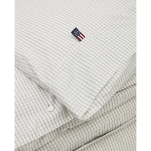 Lexington Checked Bettdecken-Bezug Aus Popeline – 135×200 Cm – White/gray 14