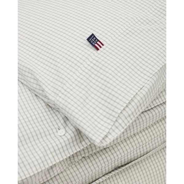 Lexington Checked Bettdecken-Bezug Aus Popeline – 135×200 Cm – White/gray 5