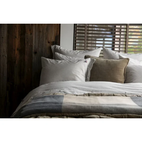 Lexington Checked Bettdecken-Bezug Aus Popeline – 135×200 Cm – White/gray 7